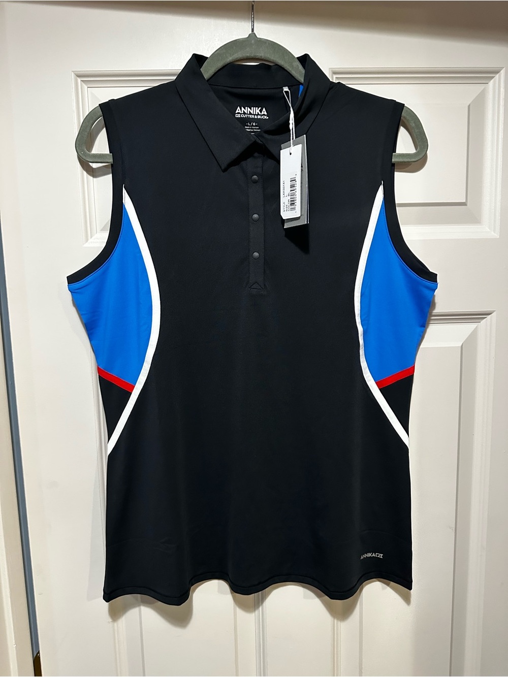 NWT Annika Cutter & Buck Women's sleeveless Polo Large